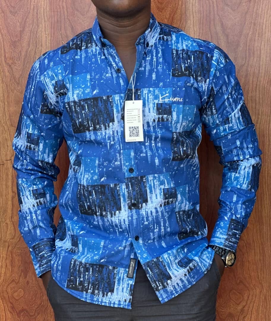 Men’s long-sleeve casual button-up shirt thumbnail 2