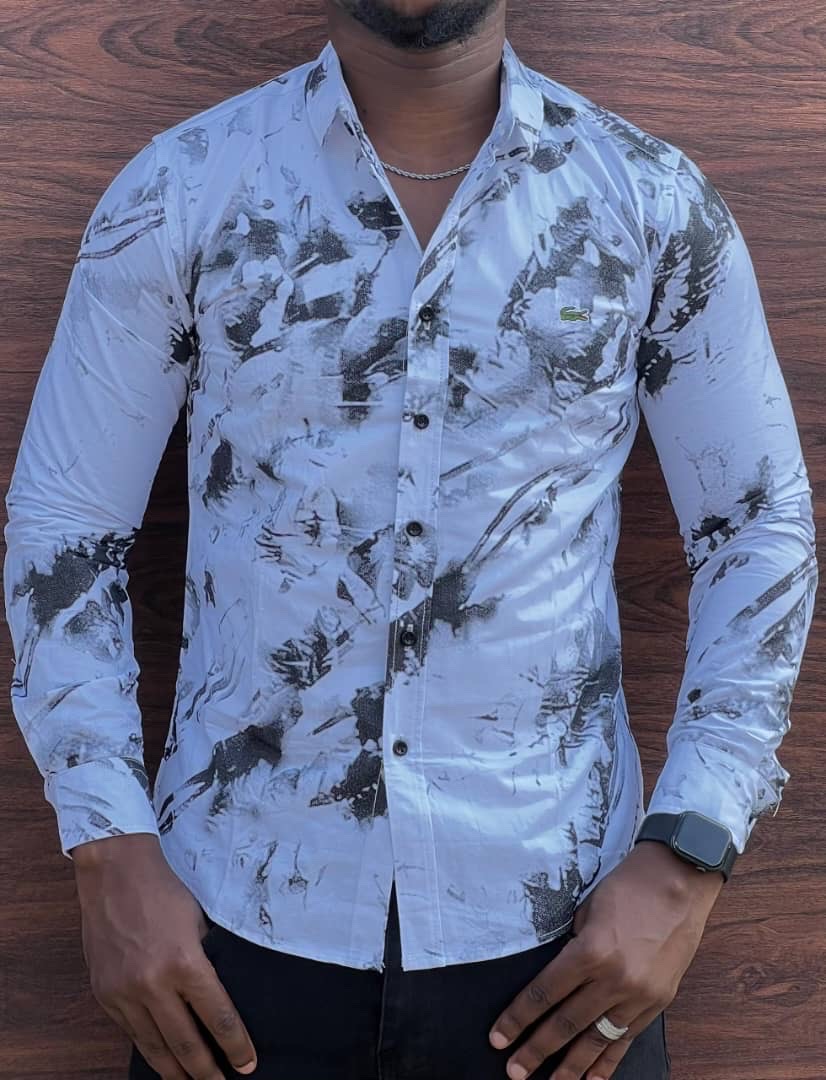 Men’s long-sleeve casual button-up shirt thumbnail 5
