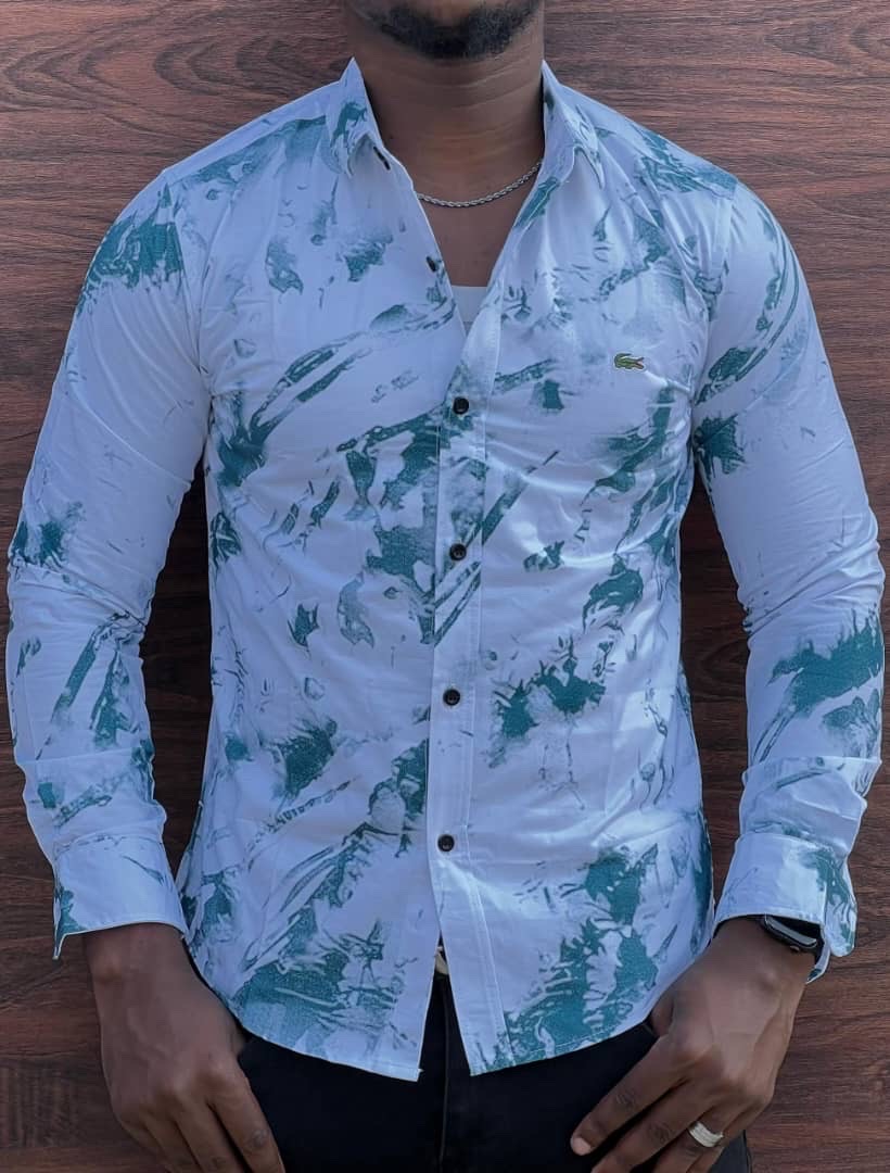Men’s long-sleeve casual button-up shirt thumbnail 4