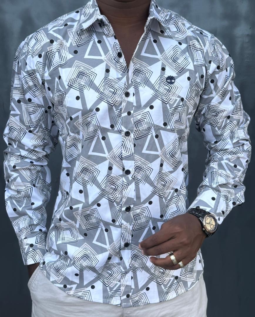 Men’s long-sleeve casual button-up shirt thumbnail 5