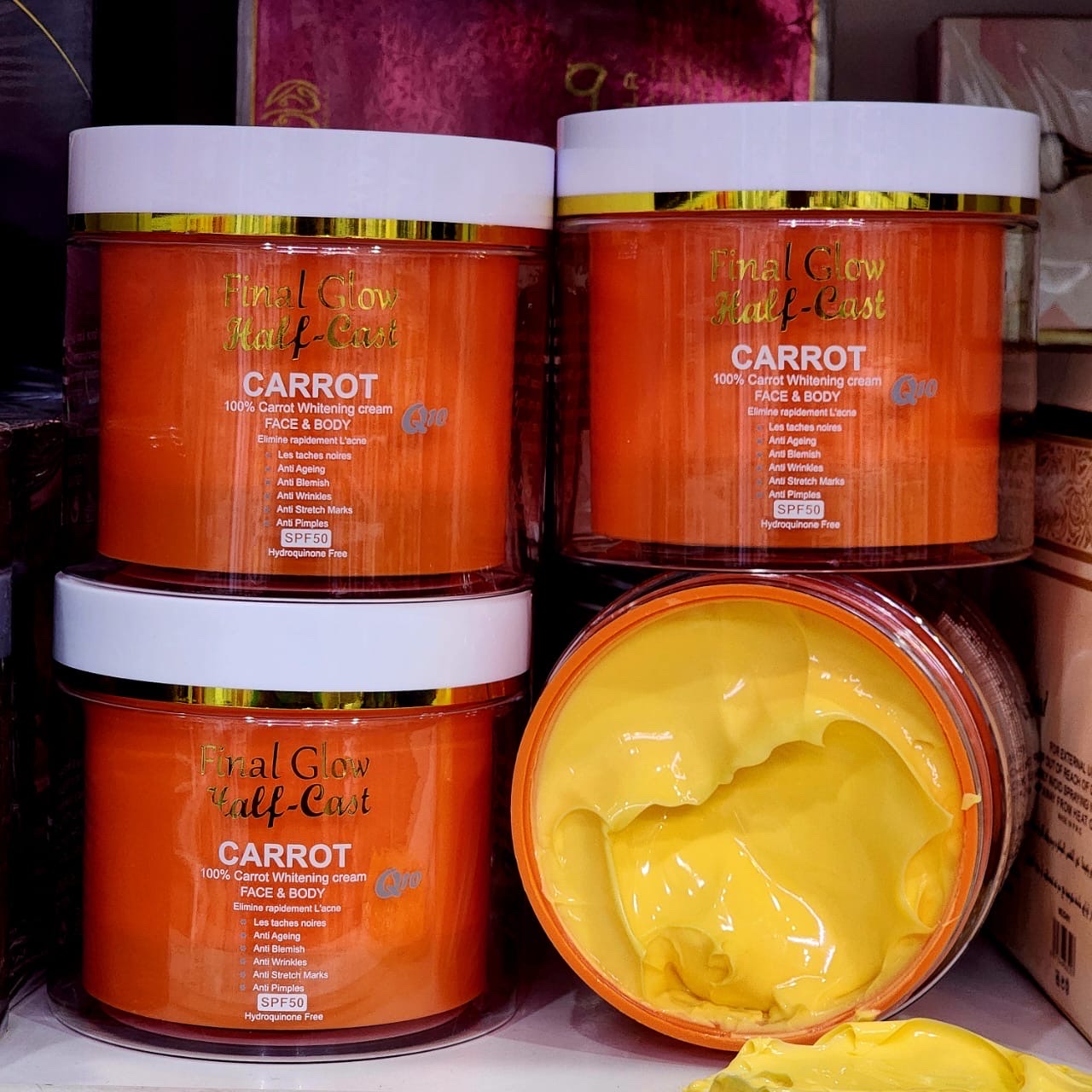 Final Glow Half Cast Carrot Body Cream - Image 1