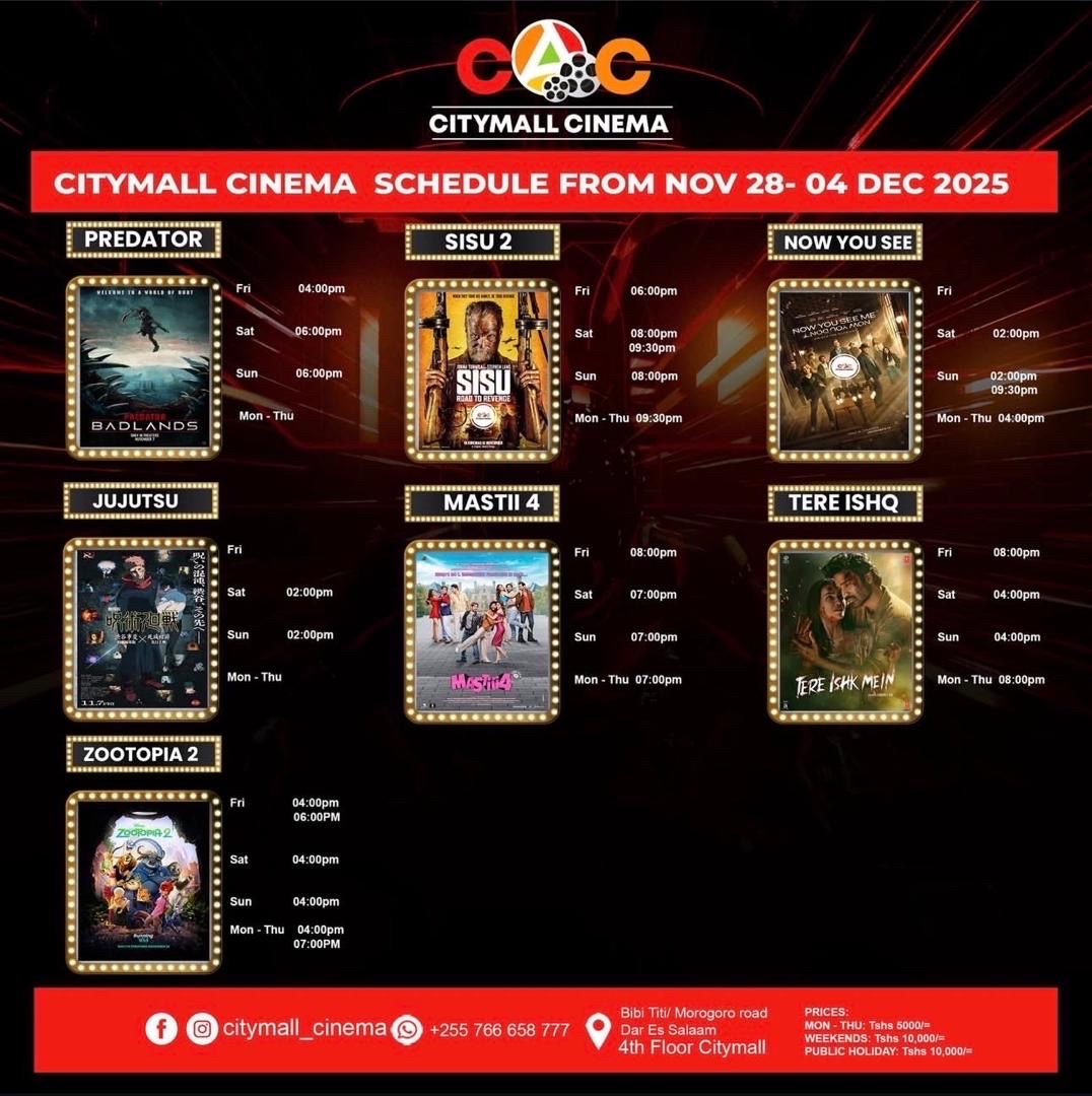 CITY MALL CINEMA SCHEDULE