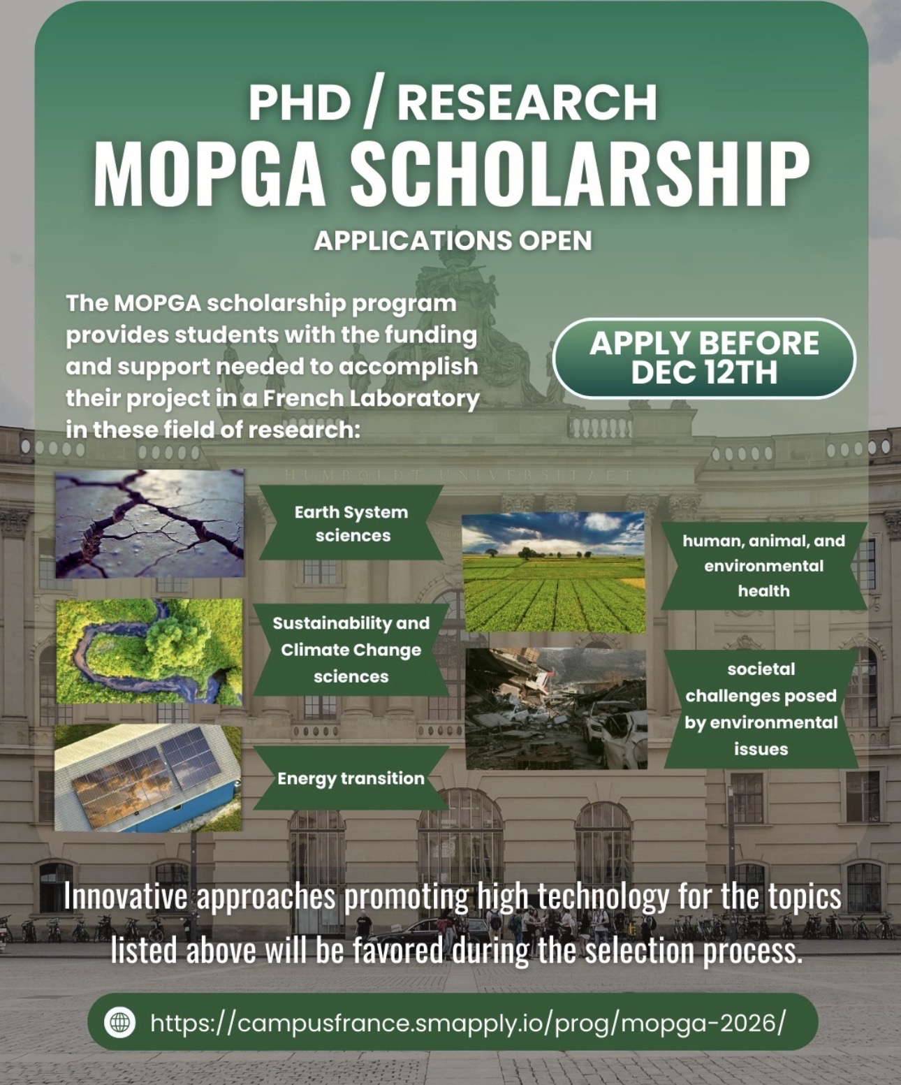 PHD / RESEARCH MOPGA SCHOLARSHIP