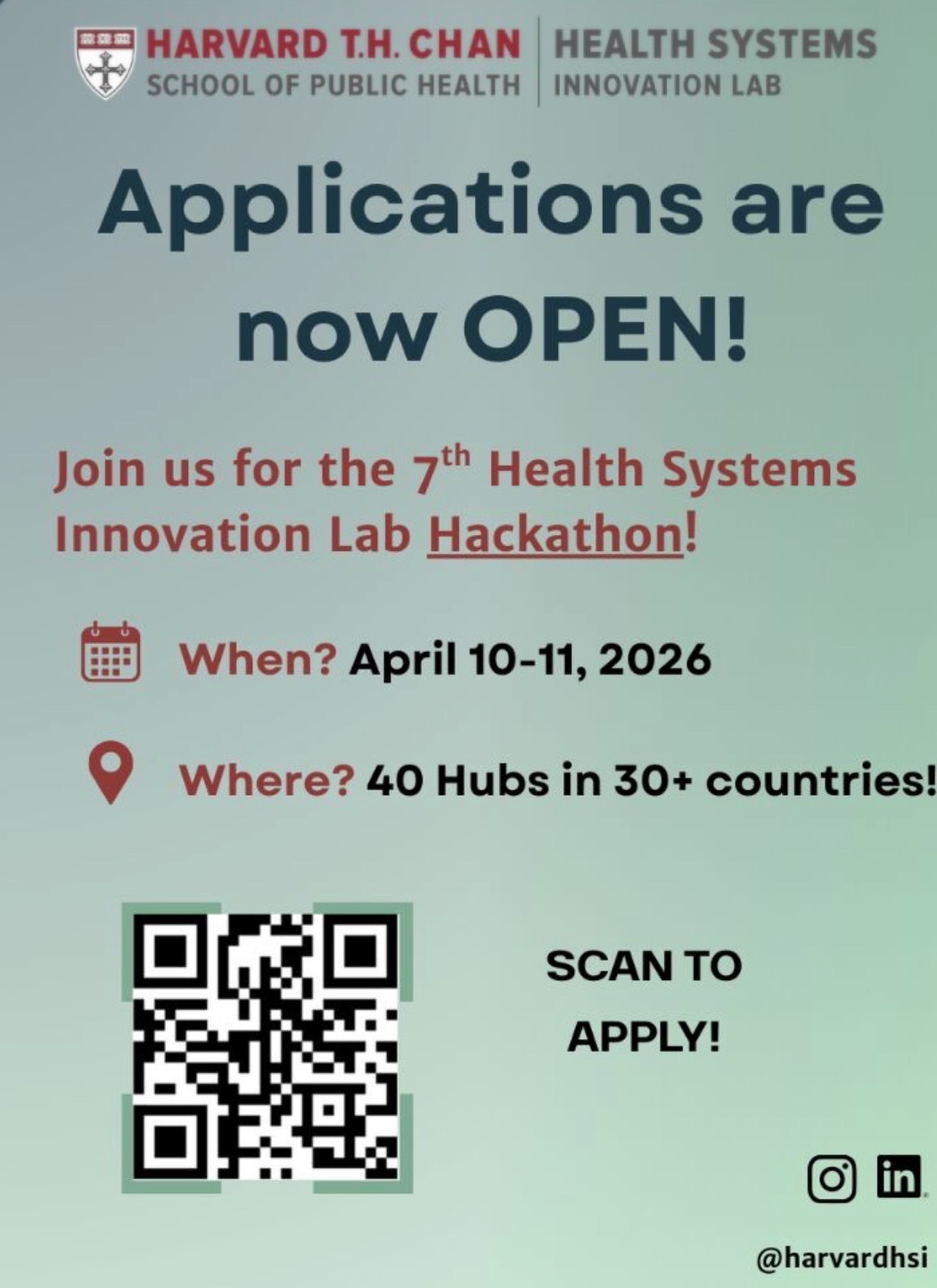 7th Health SystemsInnovation Lab Hackathon!