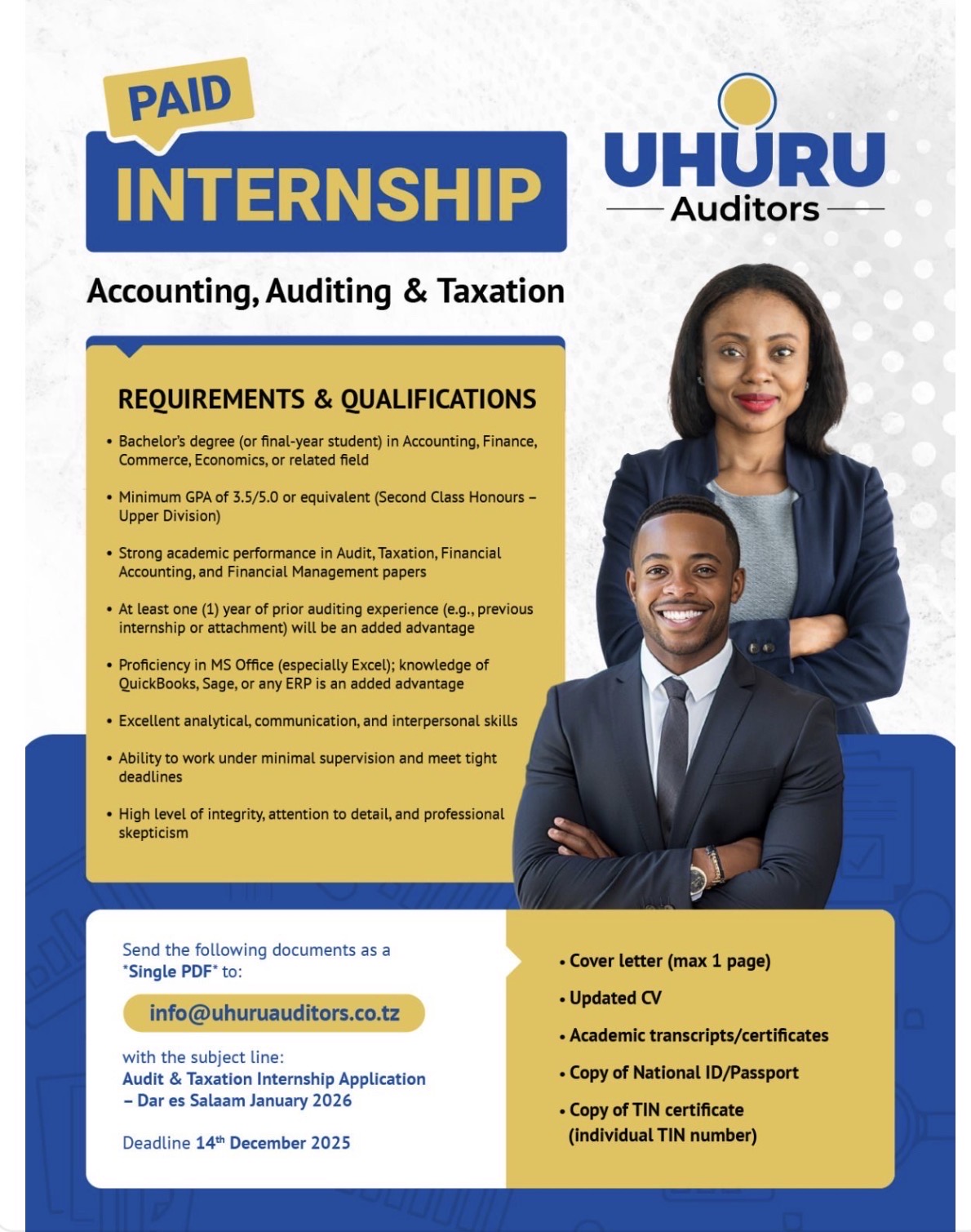 UHURU AUDITORS INTERNSHIP