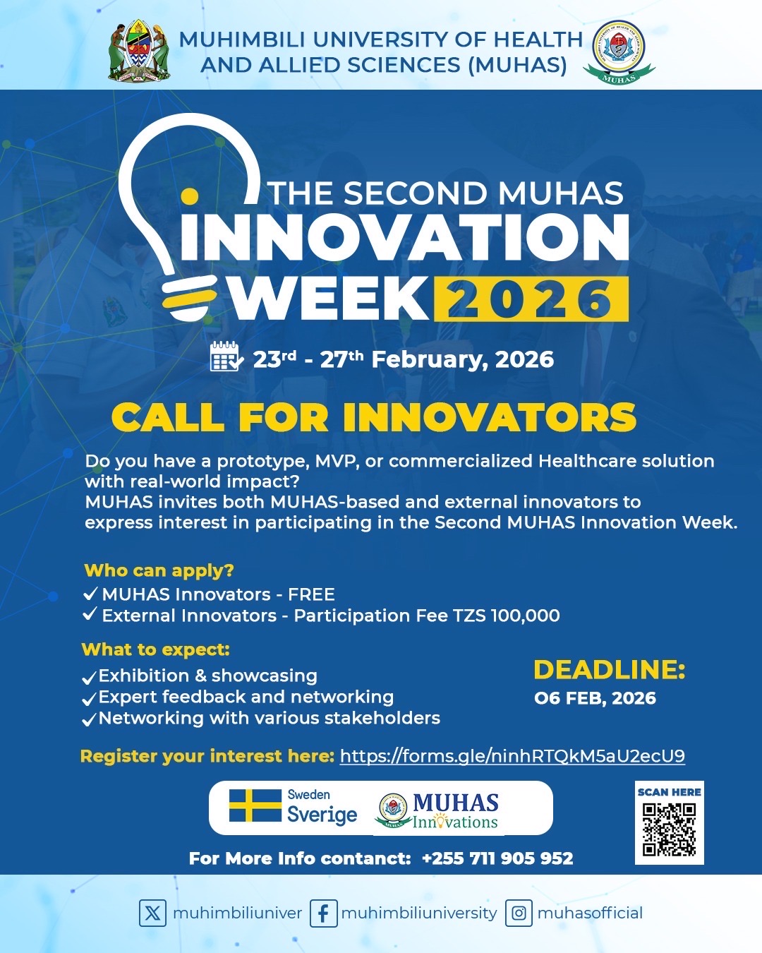 CALL FOR INNOVATORS-MUHAS
