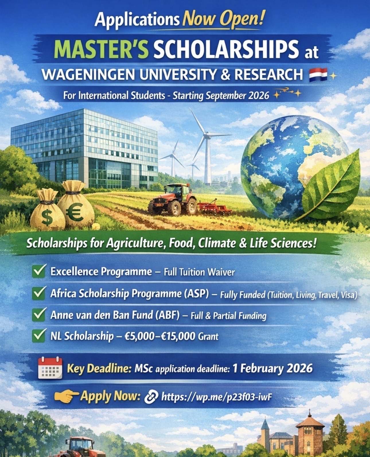 WAGENINGEN UNIVERSITY SCHOLARSHIPS 2026