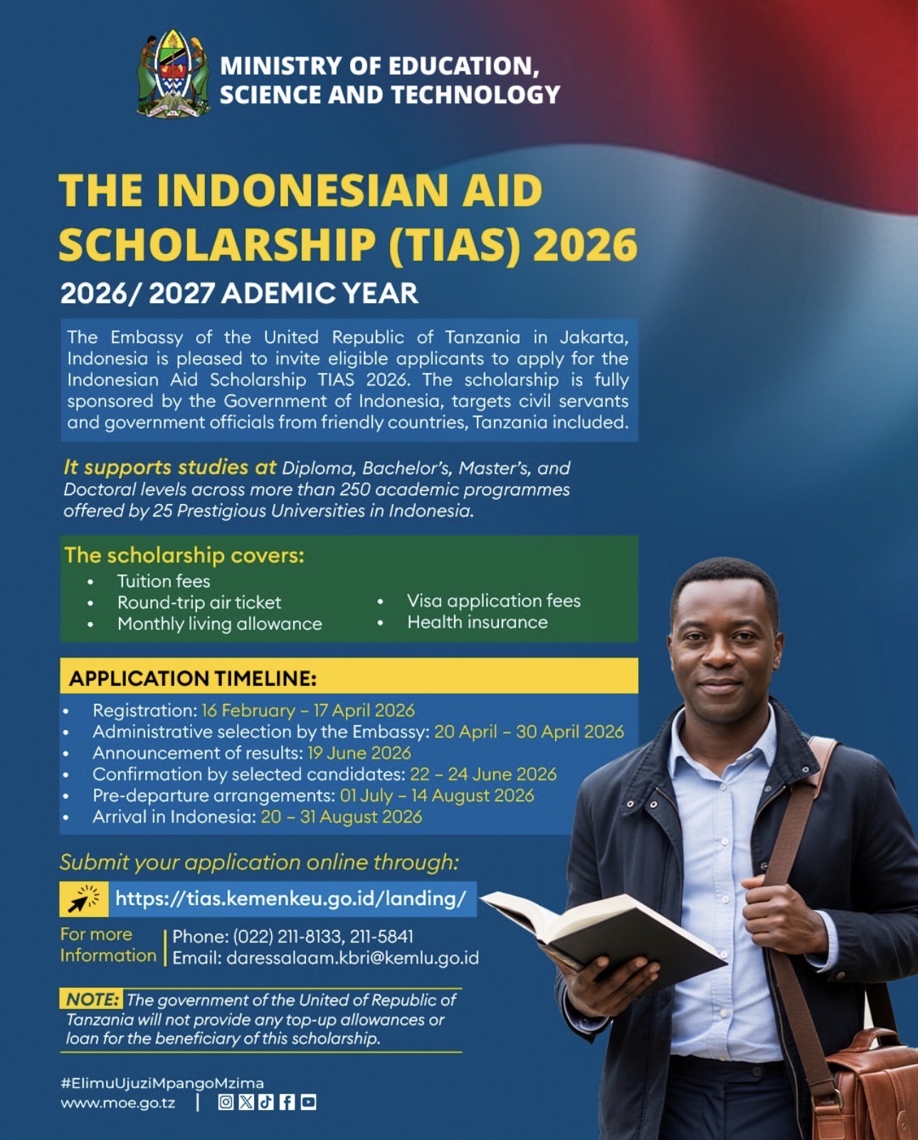 Indonesian Aid Scholarship (TIAS) 2026/2027