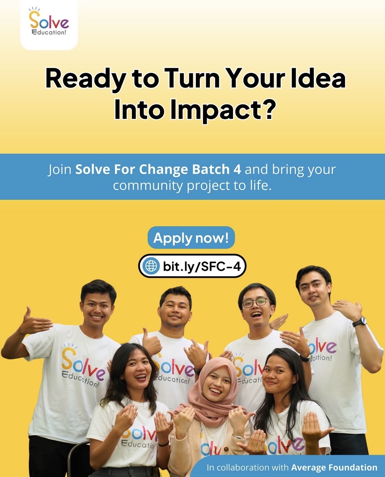 Solve For Change Grant – Batch 4 Now Open