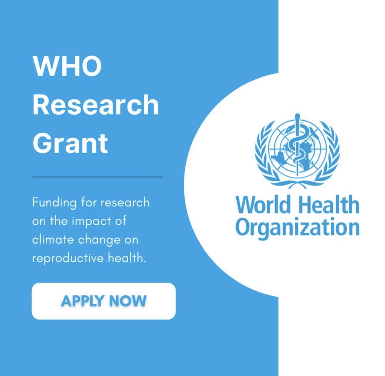 WHO Research Grant 2026 – Climate & SRH