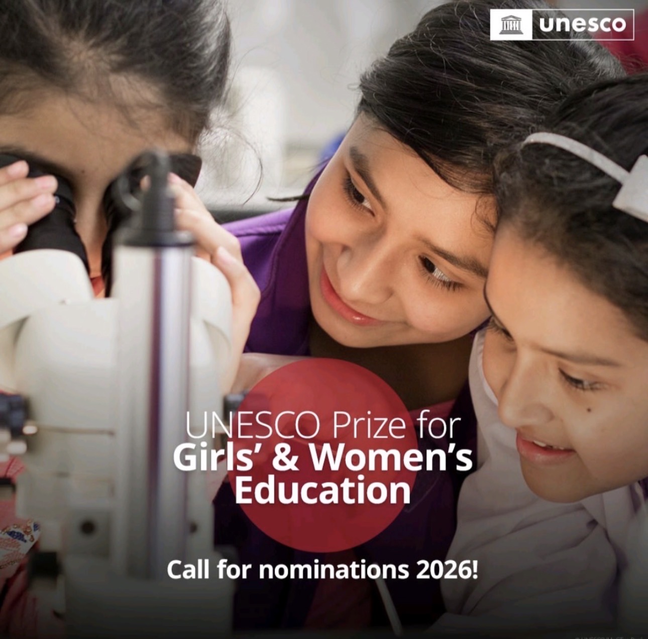 UNESCO PRIZE FOR GIRLS’ AND WOMEN’S EDUCATION 2026