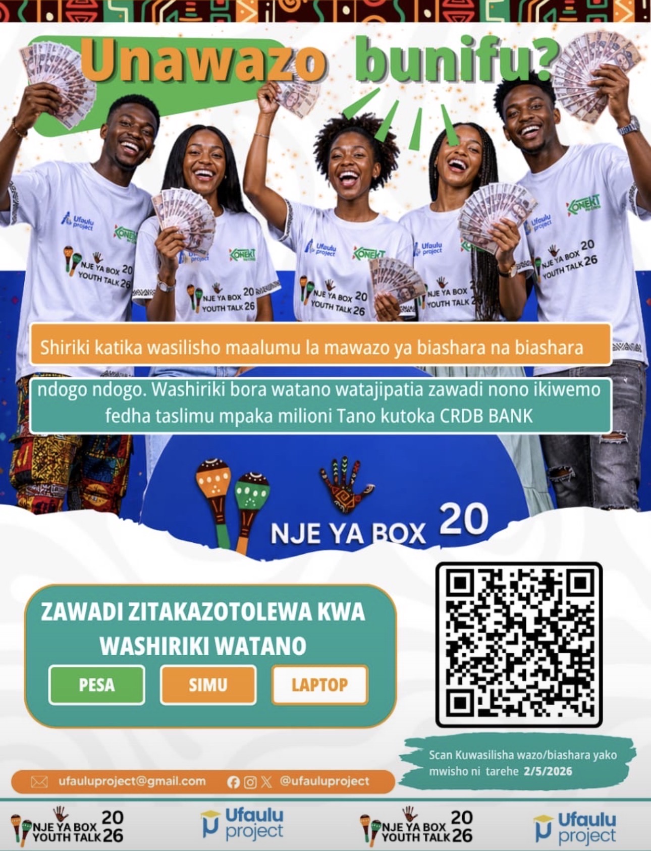 UNA WAZO LA BIASHARA? HII NAFASI NI YAKO!