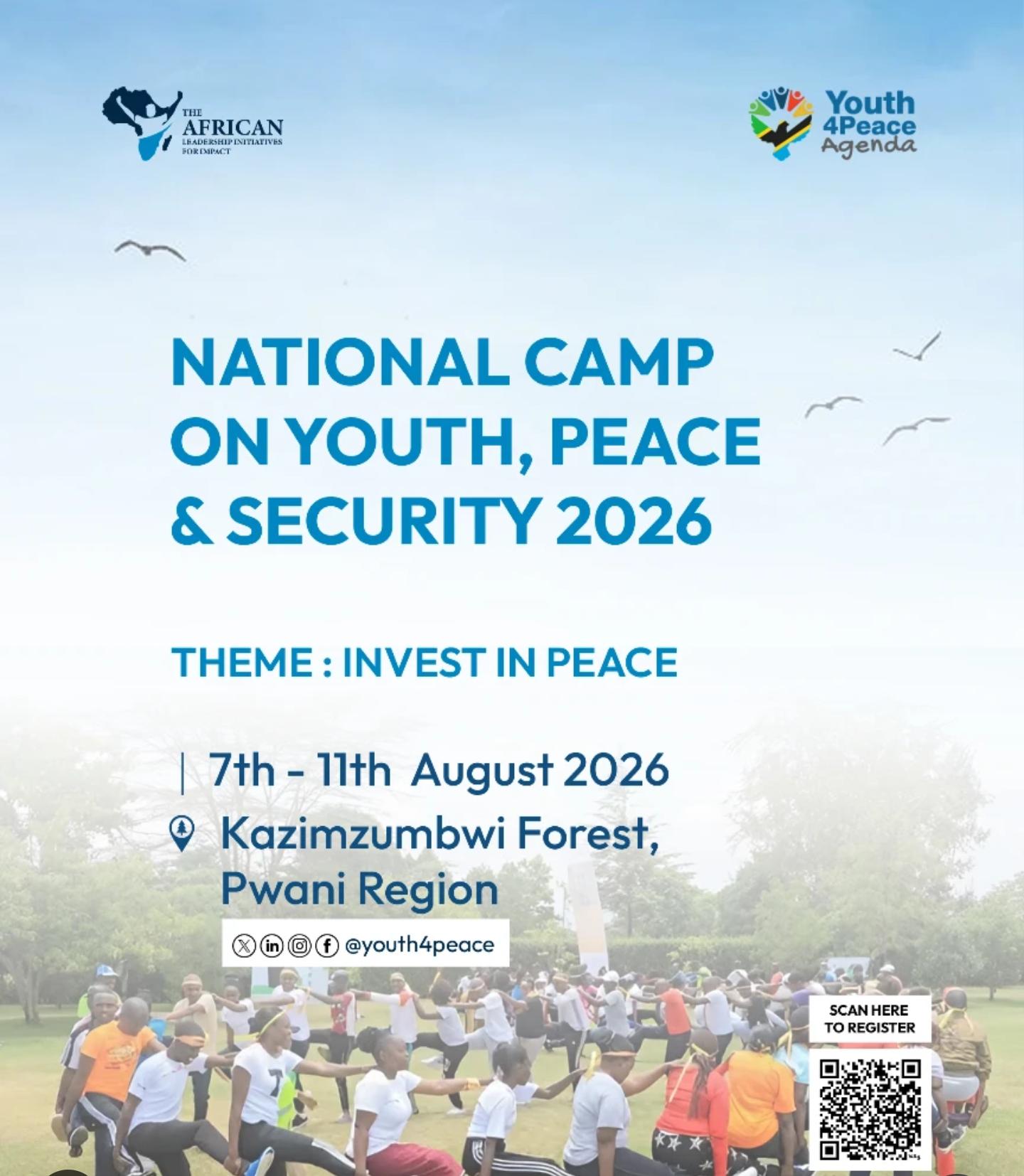 The National Camp on Youth, Peace & Security 2026 is happening in August, 2026