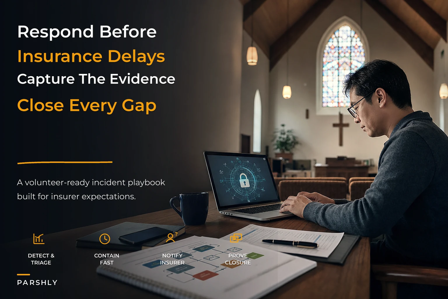 Church cybersecurity incident response aligned with insurer requirements