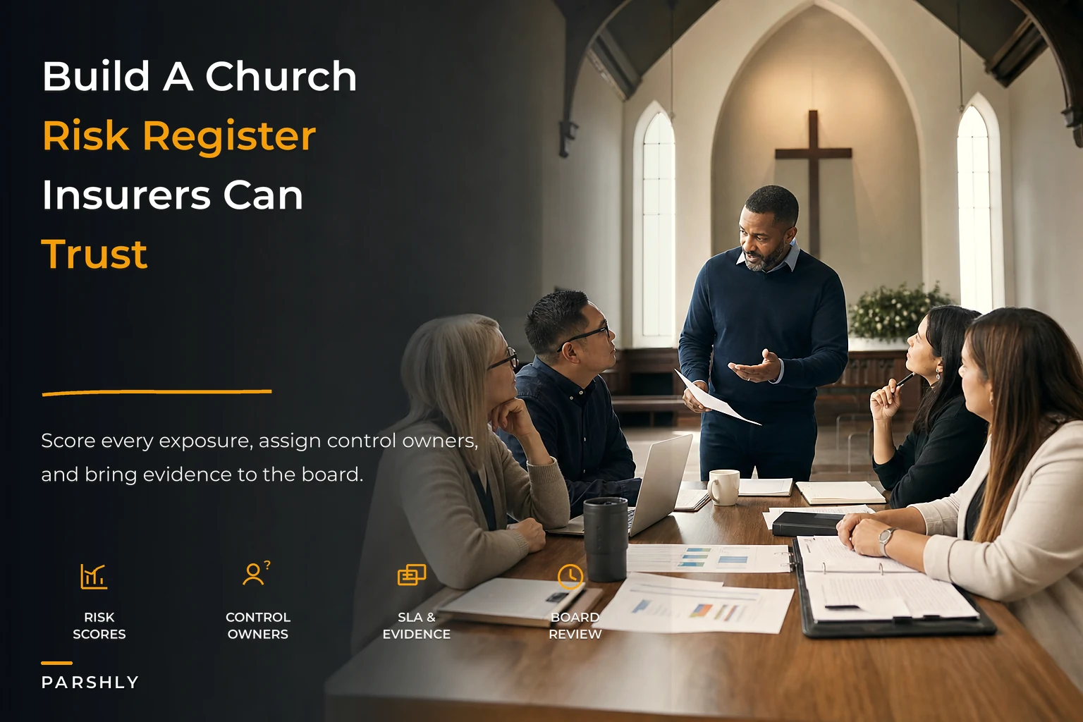 Insurer-friendly church risk register and controls matrix for small congregations