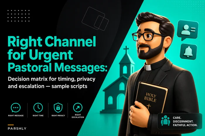 Picking the right channel for urgent pastoral messages: a decision matrix for timing, privacy and escalation