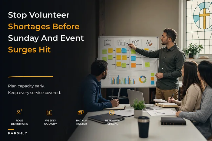 Stop last‑minute volunteer shortages: a capacity‑planning lifecycle for ministries and event spikes