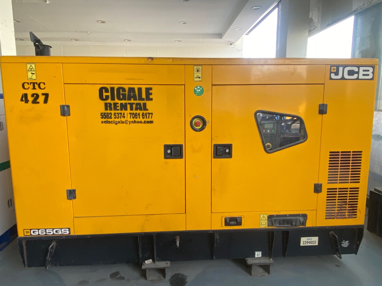 CTC 427 - JCB 60KVA — Front