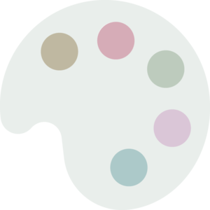 A palette with paint circles