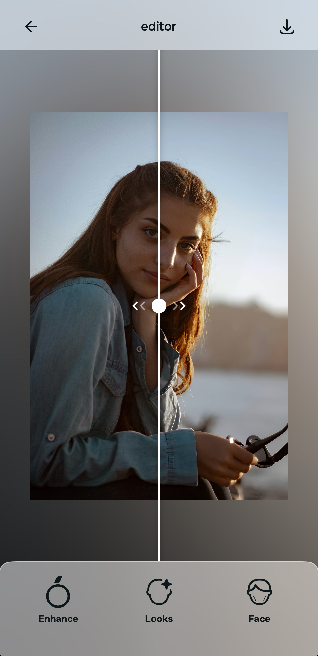 Looks and Face options for a blurry picture