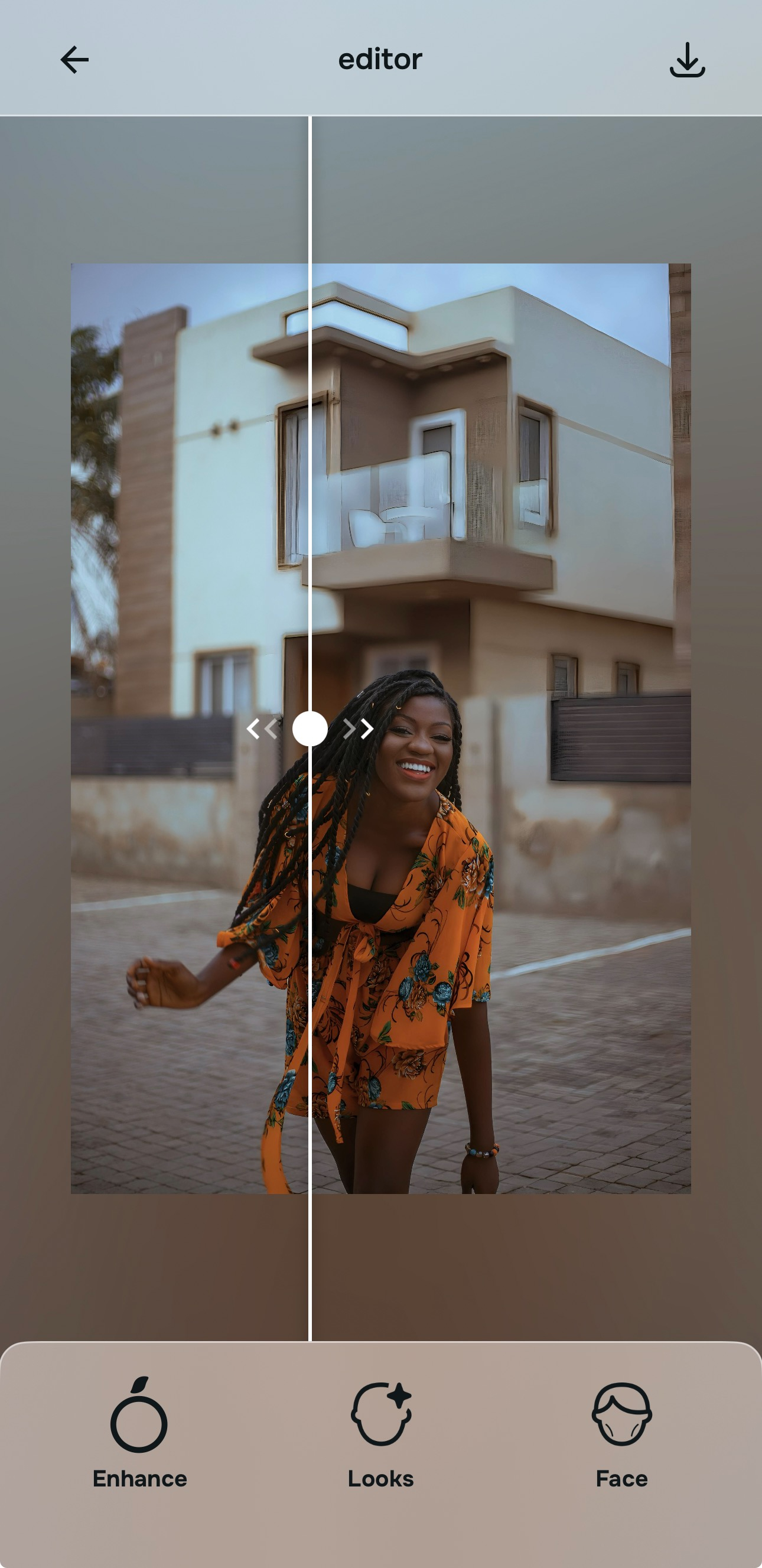 Move from Enhance into Looks or Face only when needed