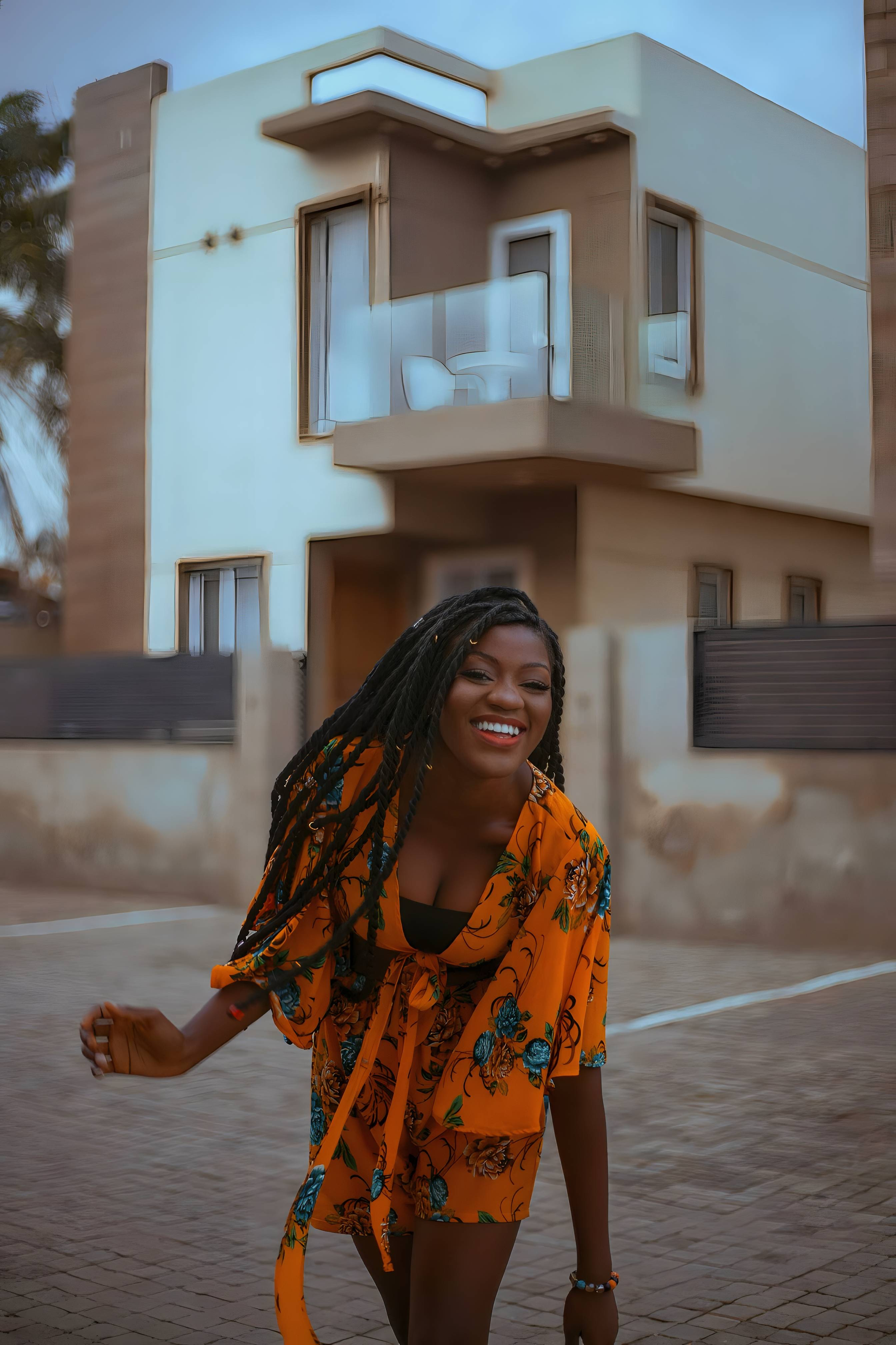 Final natural-looking result after unblurring the face photo