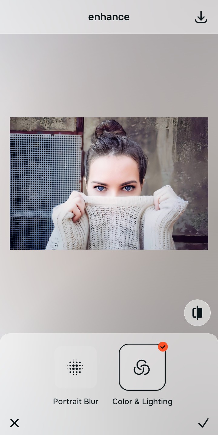 Restoring image illumination parameters via Colors and Lighting options in Citrus Enhance