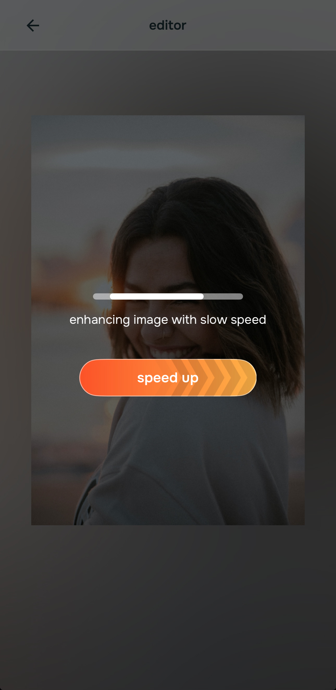 Processing preview for natural photo enhancement