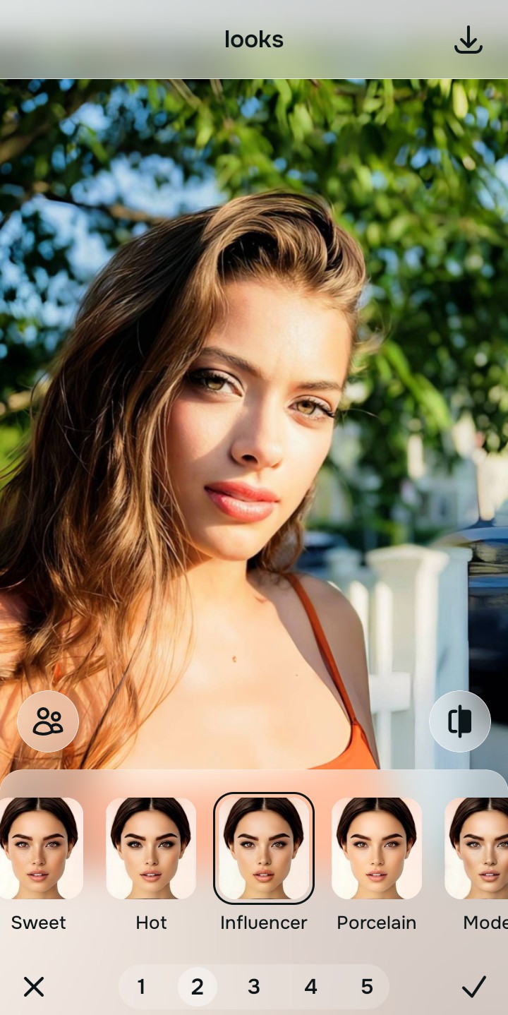 Using Looks tool for a professional influencer glow
