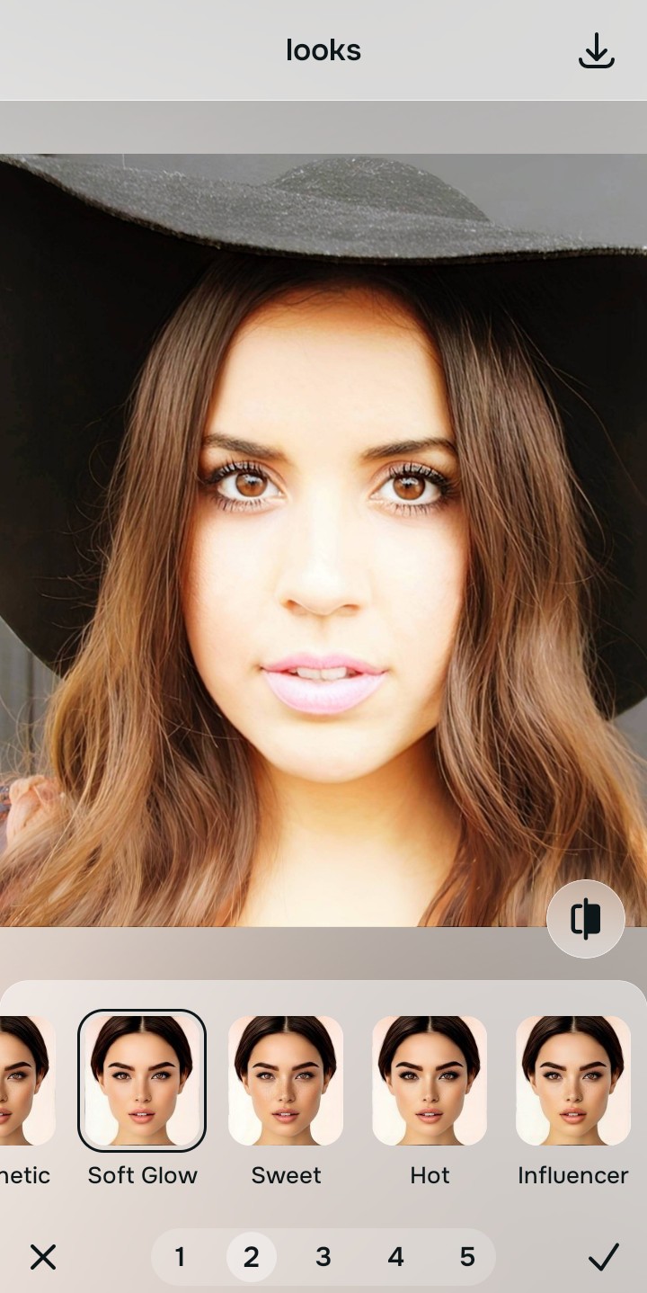 Using Looks tool for a cohesive, natural glow