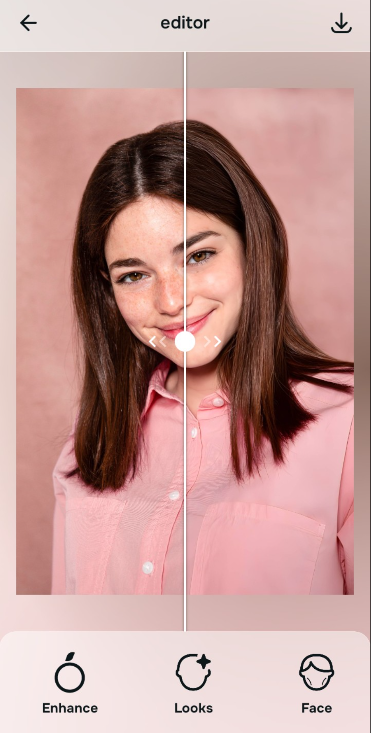 Citrus mapping engine running its preview analysis on facial contours and smile muscles