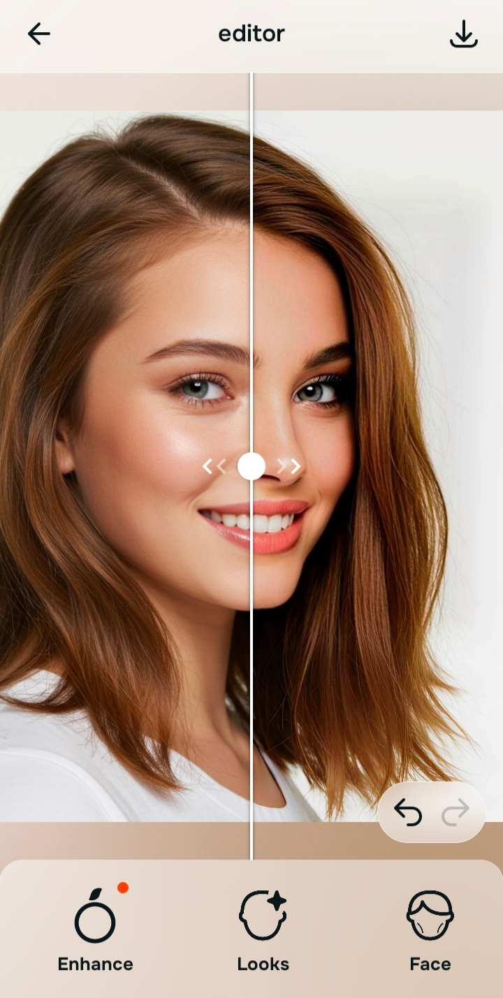 Final realistic Looks corrected result