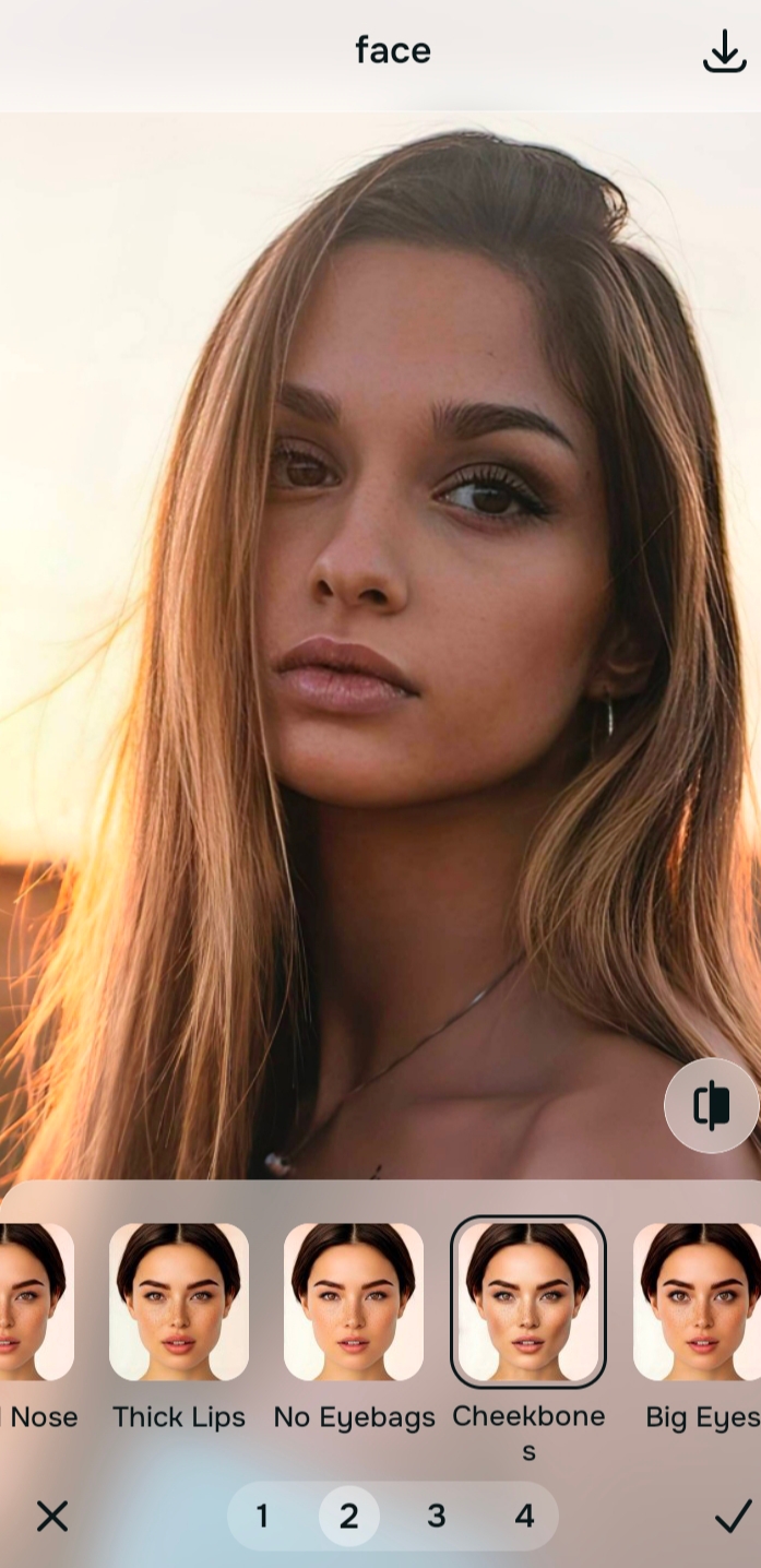 Using Face tool for targeted shadow correction