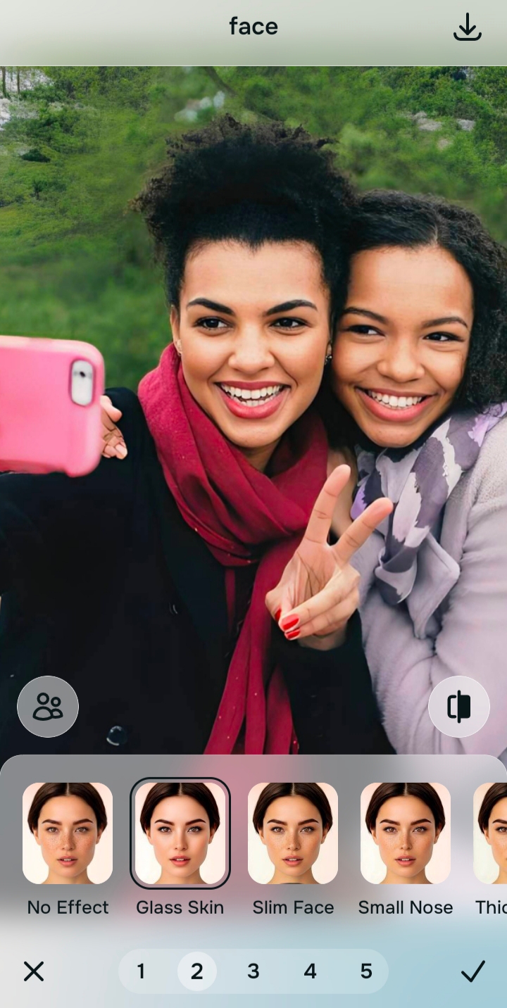 Using Face tool for an instant targeted upgrade