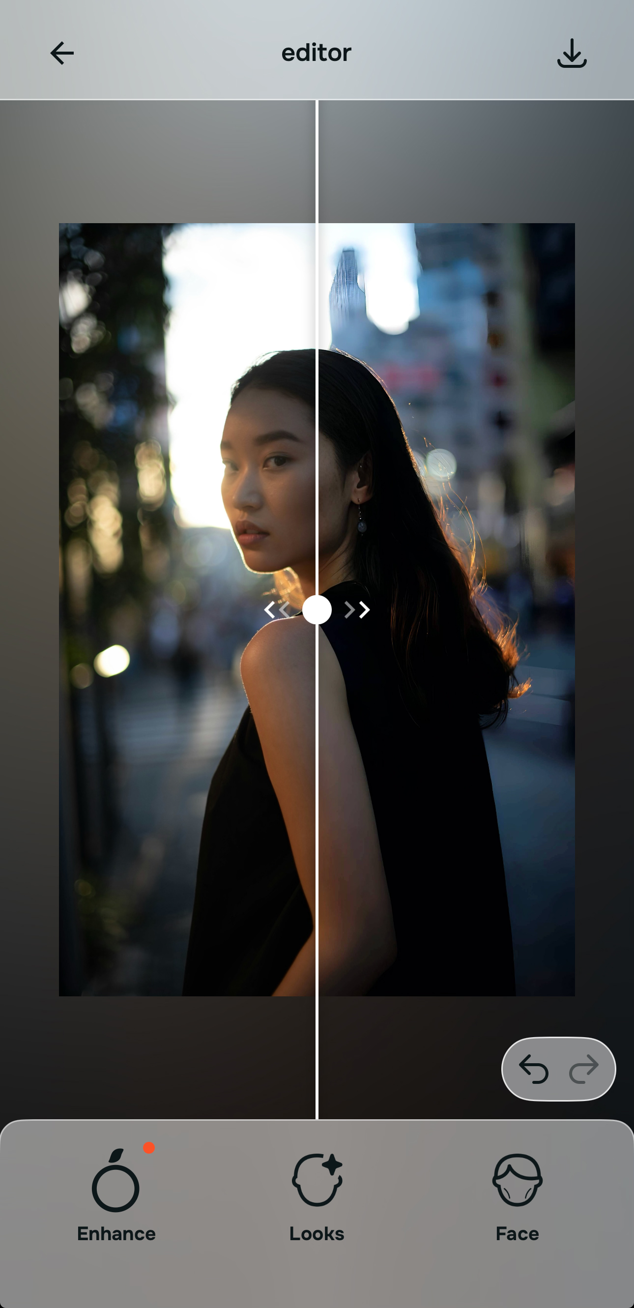 Using Citrus Enhance portrait blur on a portrait photo