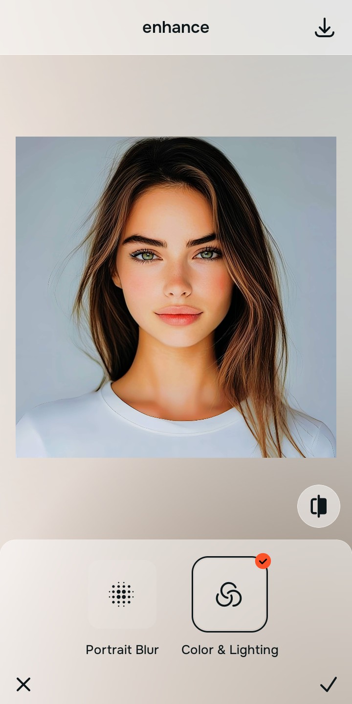 Balancing global exposure layers using Portrait Blur under Citrus Enhance