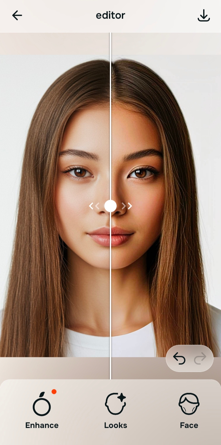 Final natural result after correcting nose distortion in Citrus