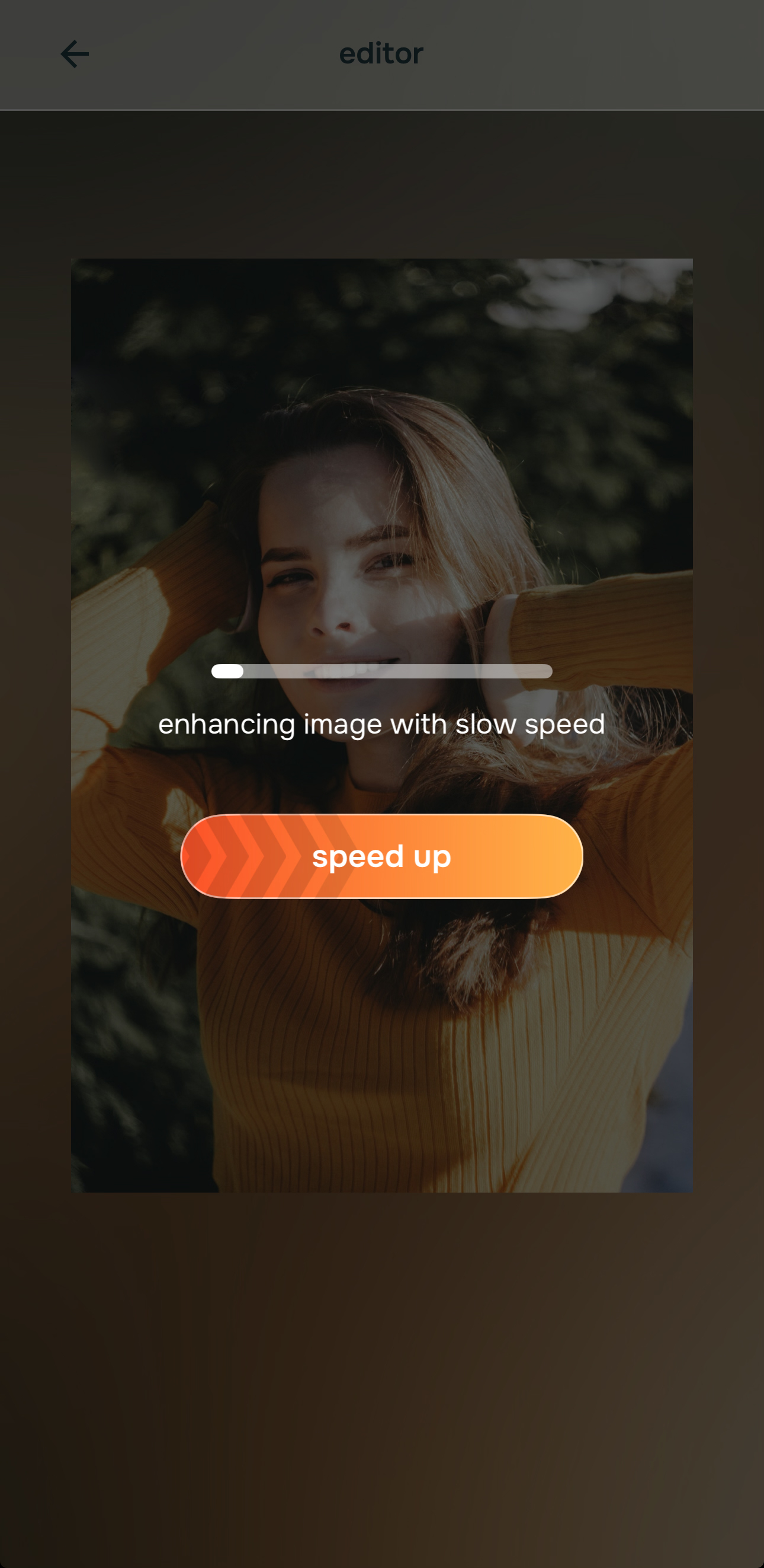 Initial preview of a selfie in Citrus