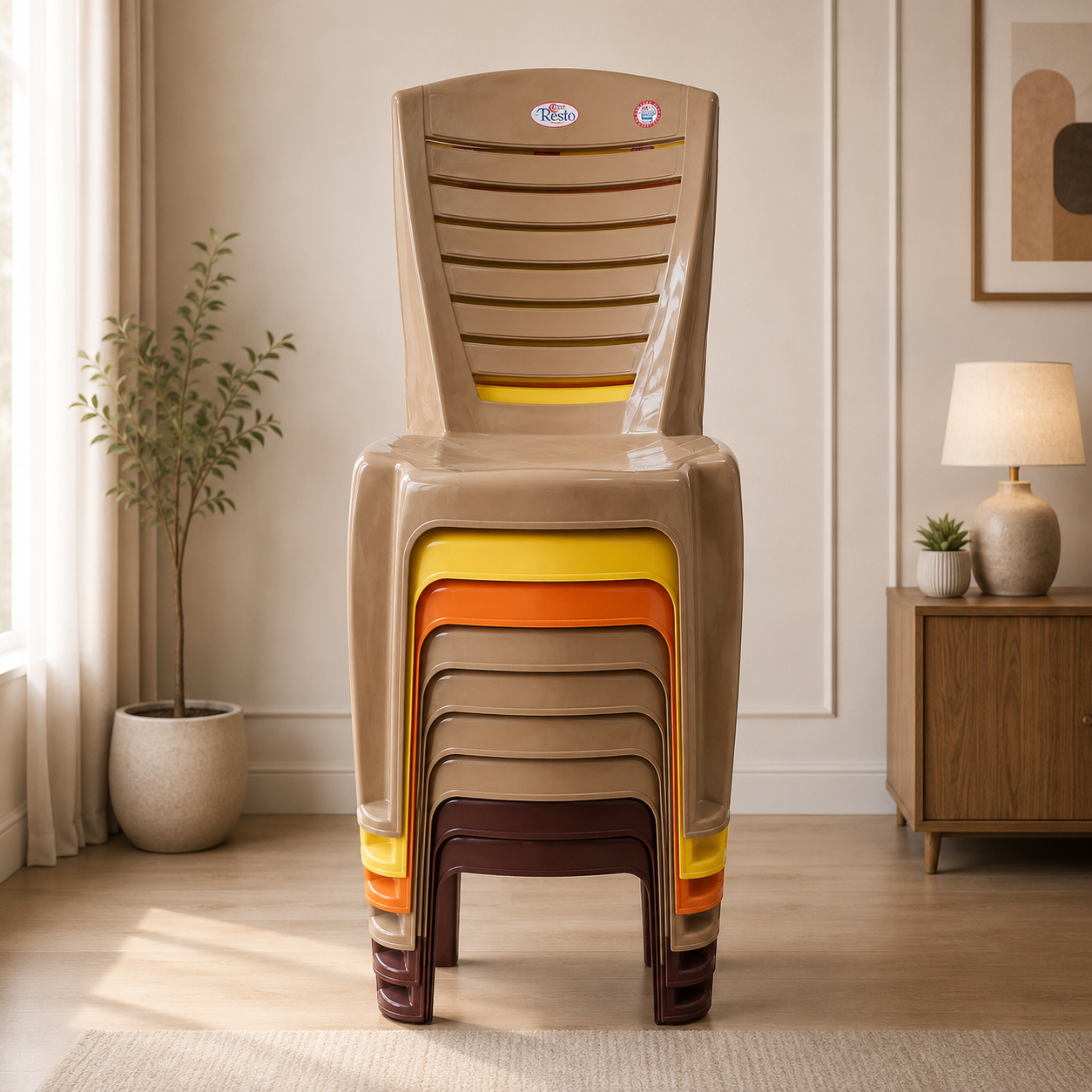 Premium Stackable Plastic Chair | Durable Multipurpose Seating for Home & Commercial Use