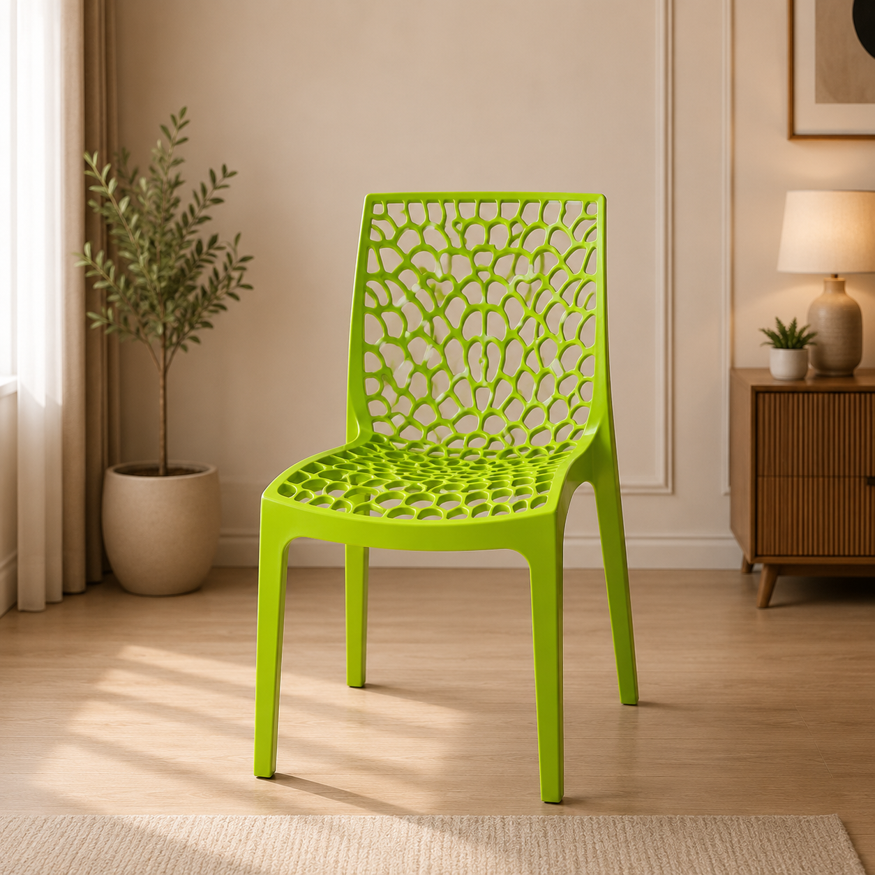 Modern Designer Plastic Chair | Stylish Multipurpose Indoor & Outdoor Seating