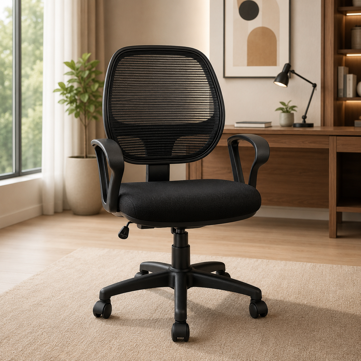 Ergonomic Mesh Office Rolling Chair with Adjustable Height & Swivel Base