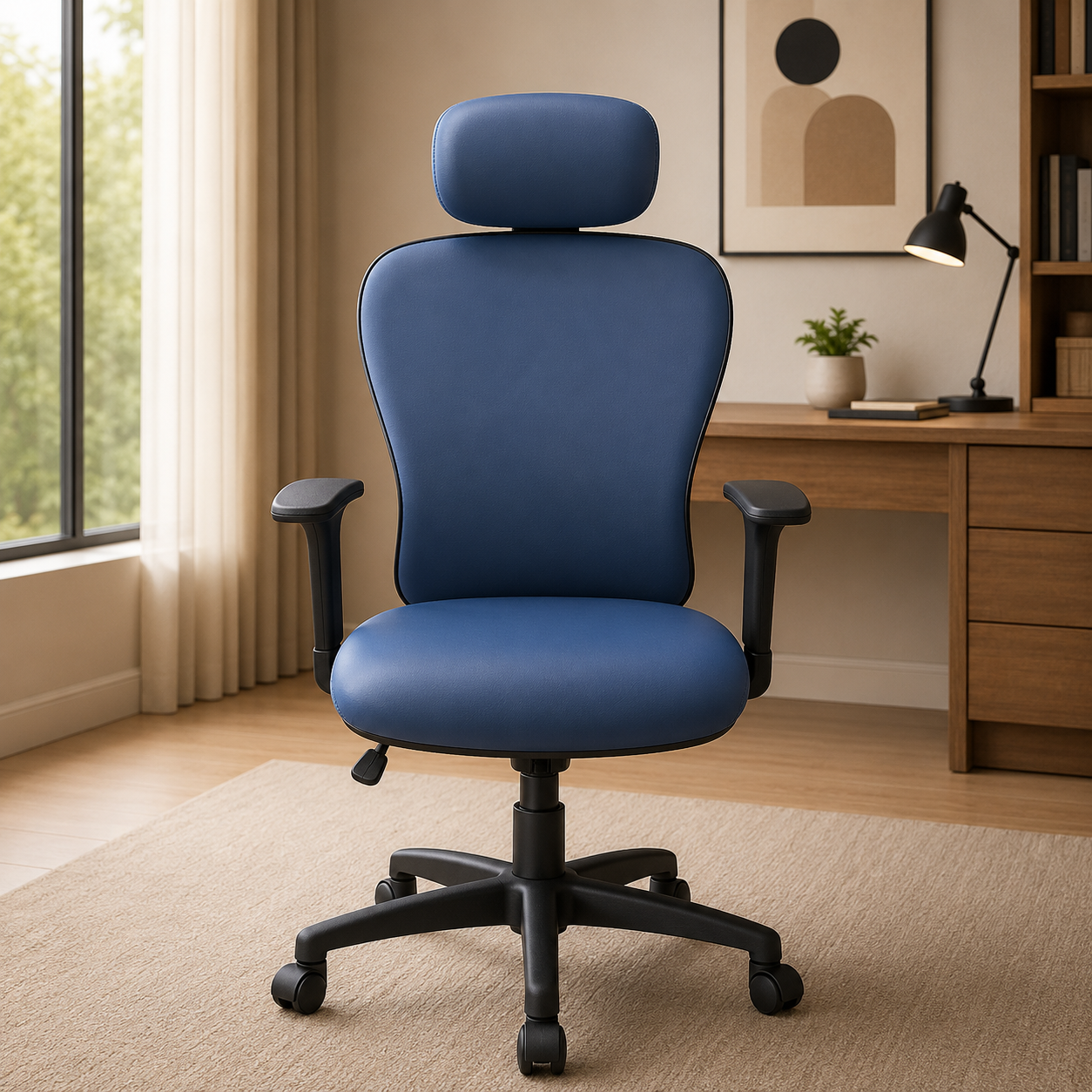 Premium Ergonomic High Back Executive Office Chair with Adjustable Headrest