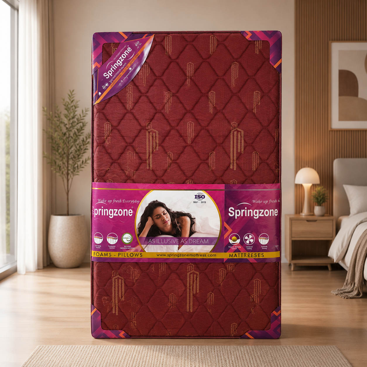 Springzone Premium Single Bed Foam Mattress with Quilted Comfort Top