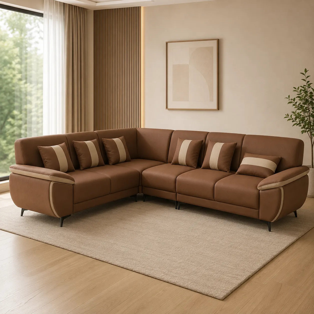 Premium L-Shape Corner Sofa Set