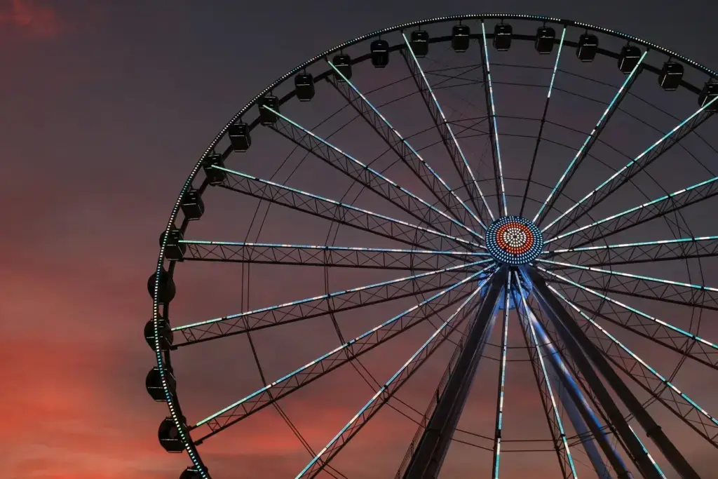 City Game Bremen Ferris Wheel Sunset
