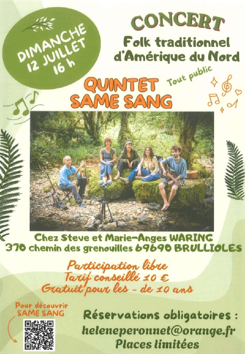 Concert folk traditionnel d'Amérique du Nord