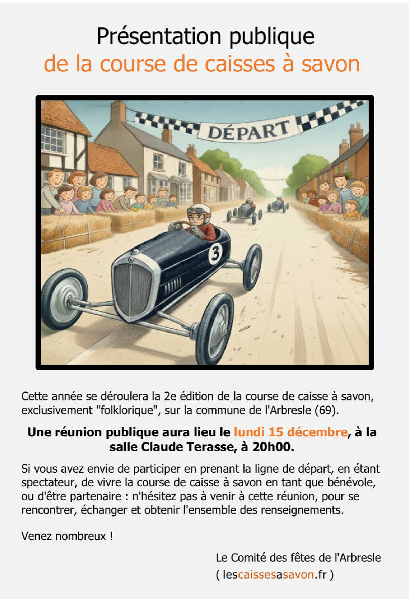Course de caisses à savons à L’Arbresle