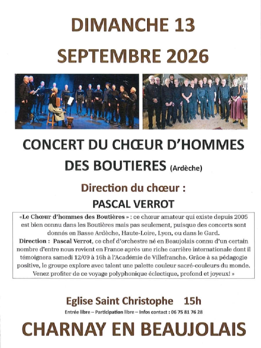 Concert du choeur d'Hommes