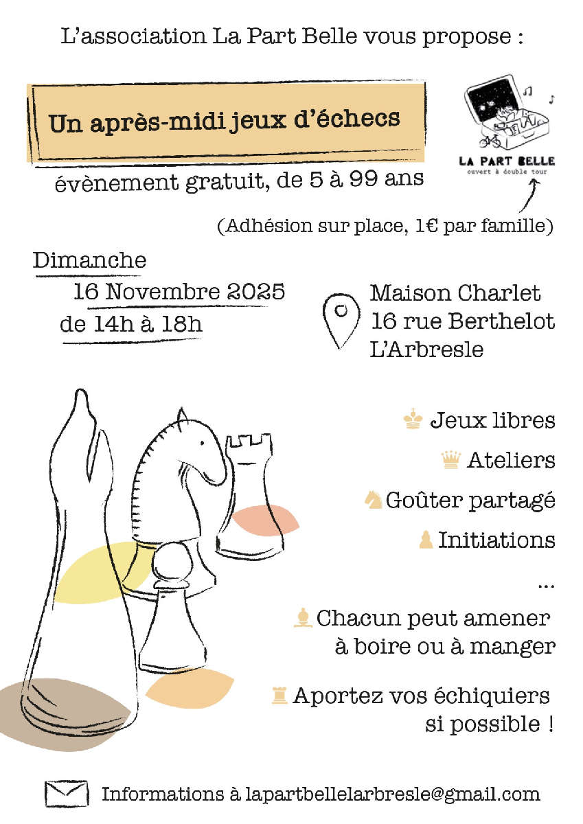 La Part Belle vous invite à jouer aux échecs ♟️