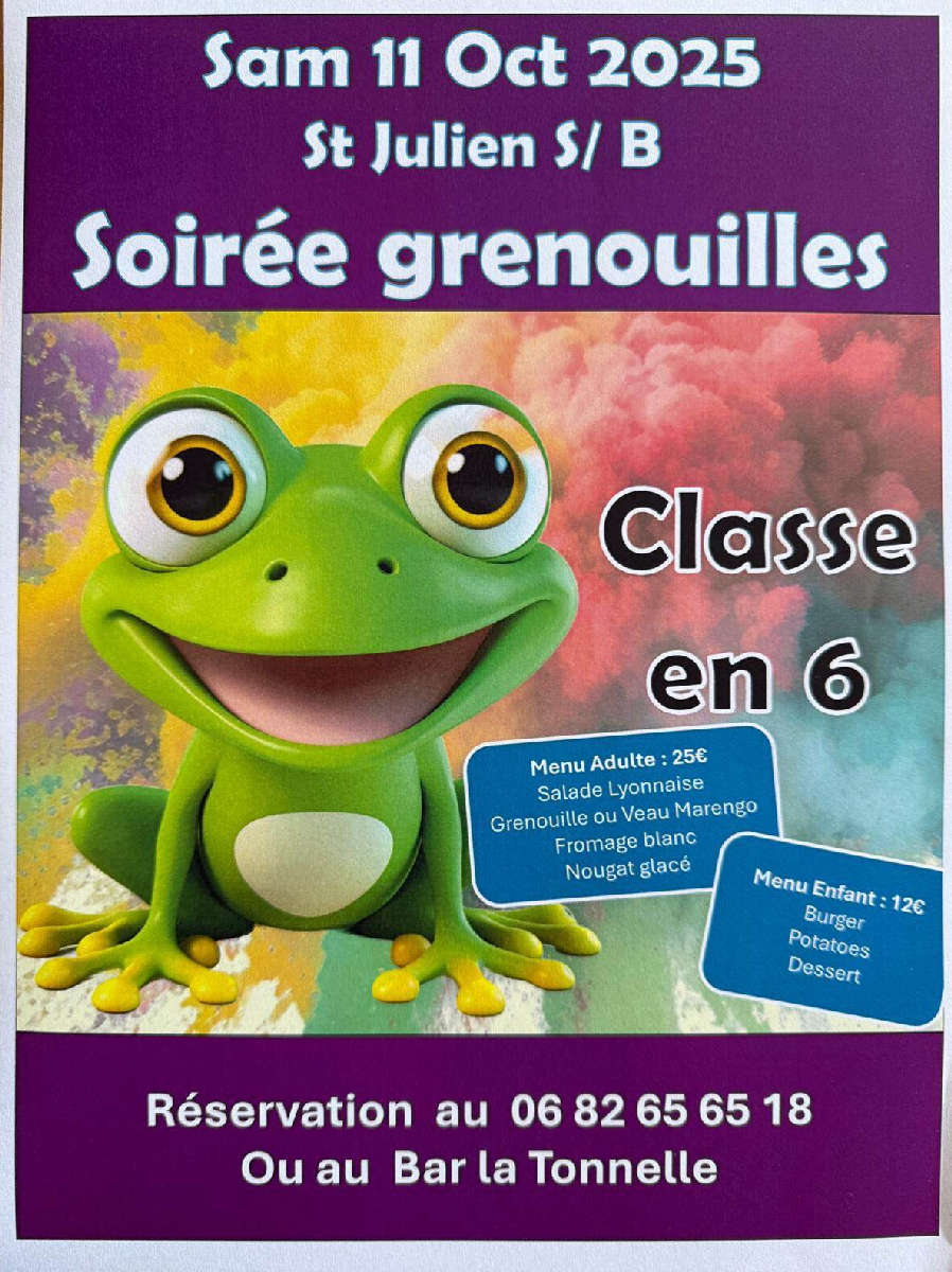 Soirée grenouilles des classes en 6